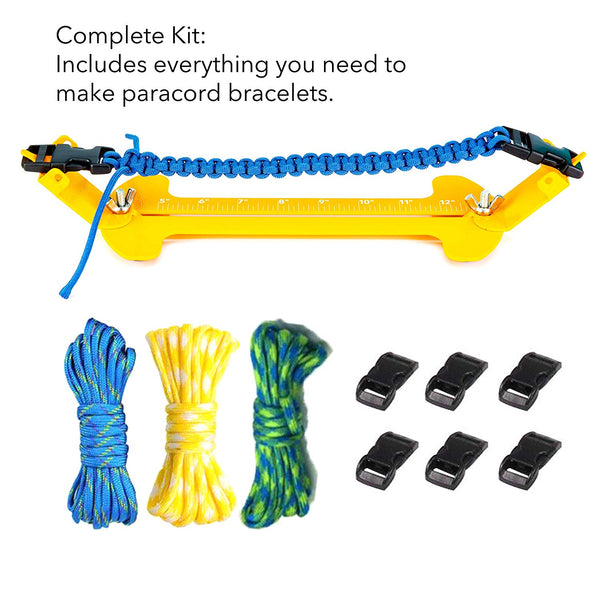 X-Cords Paracord Bracelet Survival Bracelet Kit W/ Jig make 10 parachute  cord