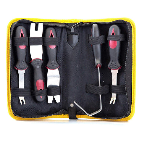 a tool kit in a yellow case