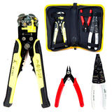 a set of tools in a case with text: 'INSUATION X JX-1301 STRIP CUTTER 8 CRIMPER JX-1301 10-22 6 10-24 6-32 NON INSUL 8-32 REWS 16-10 AUTO NON-INSUL 22-18 SMM INSUATION ONLY 7-8MM JX-1123 quality Japan ベ ス ト ツ ー ル'