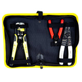 a tool kit in a bag with text: 'STRIP 14 10-24 INSERT REWS THIS 16-10 INSUL.A NON-INSU 22-18 INSUATION ONLY 7-8MM JX-1123 quality JX-1301 ス ト ツ ー ル'