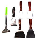 a group of spatulas and scrapers with text: 'Red'