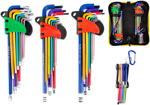 a group of colorful tools with text: 'FUTE 弗 特 CR-V. 10mm CR-V 5/32 CR-V 3/8 弗 特 CR-V T50'