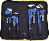a set of blue and black adjustable wrenches with text: 'LUMA DUTY 12" HEAVY DUTY ardwa RGED 8" 10'