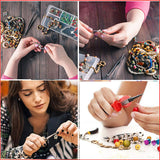 a collage of hands making jewelry