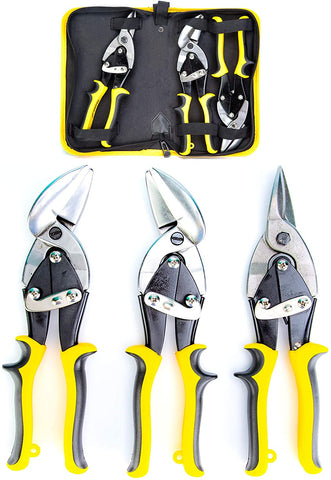 a group of tools with yellow handles
