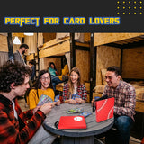 a group of people sitting around a table with text: 'PERFECT FOR CARD LOVERS'