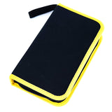 a black and yellow case