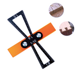 a black and orange ruler with white text with text: '1:5 1:10 1:6 1:8'